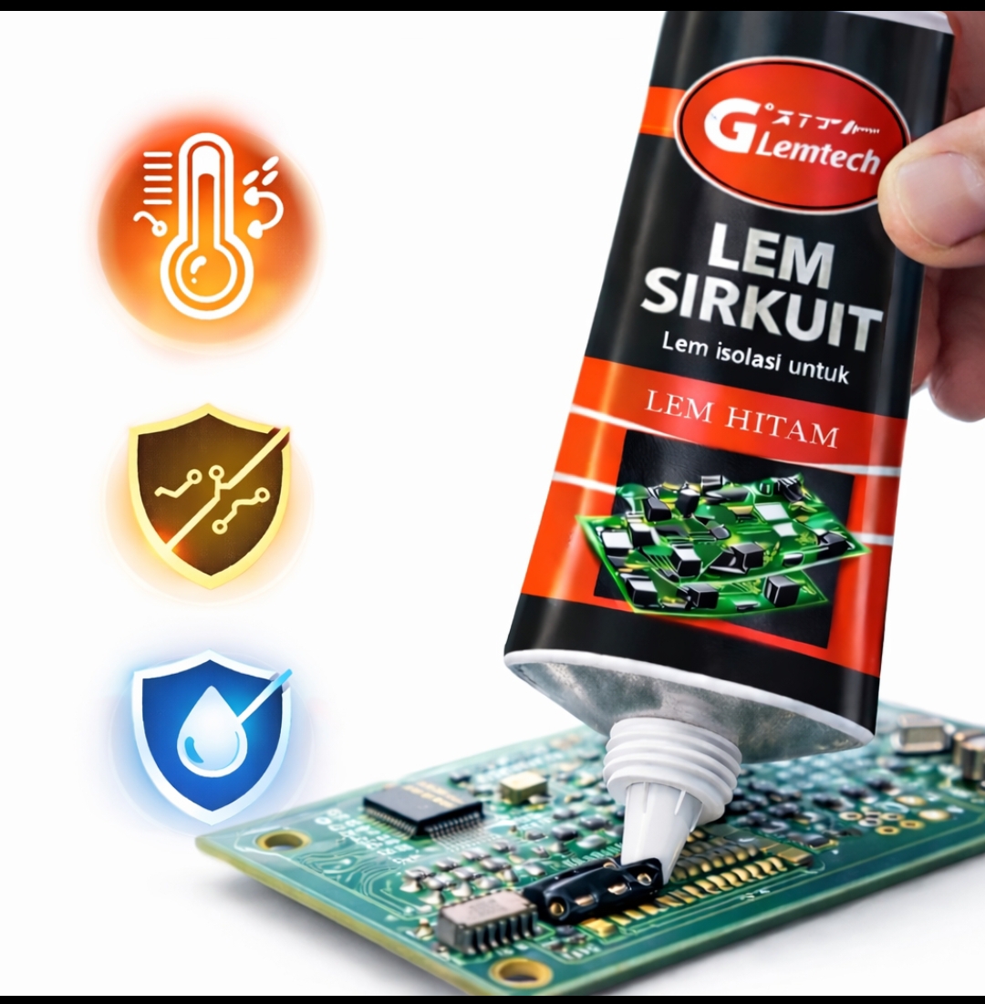 LEMTECH LEM SIRKUIT - 15 g, 30 g, 60 g, warna putih & hitam - Gambar 7