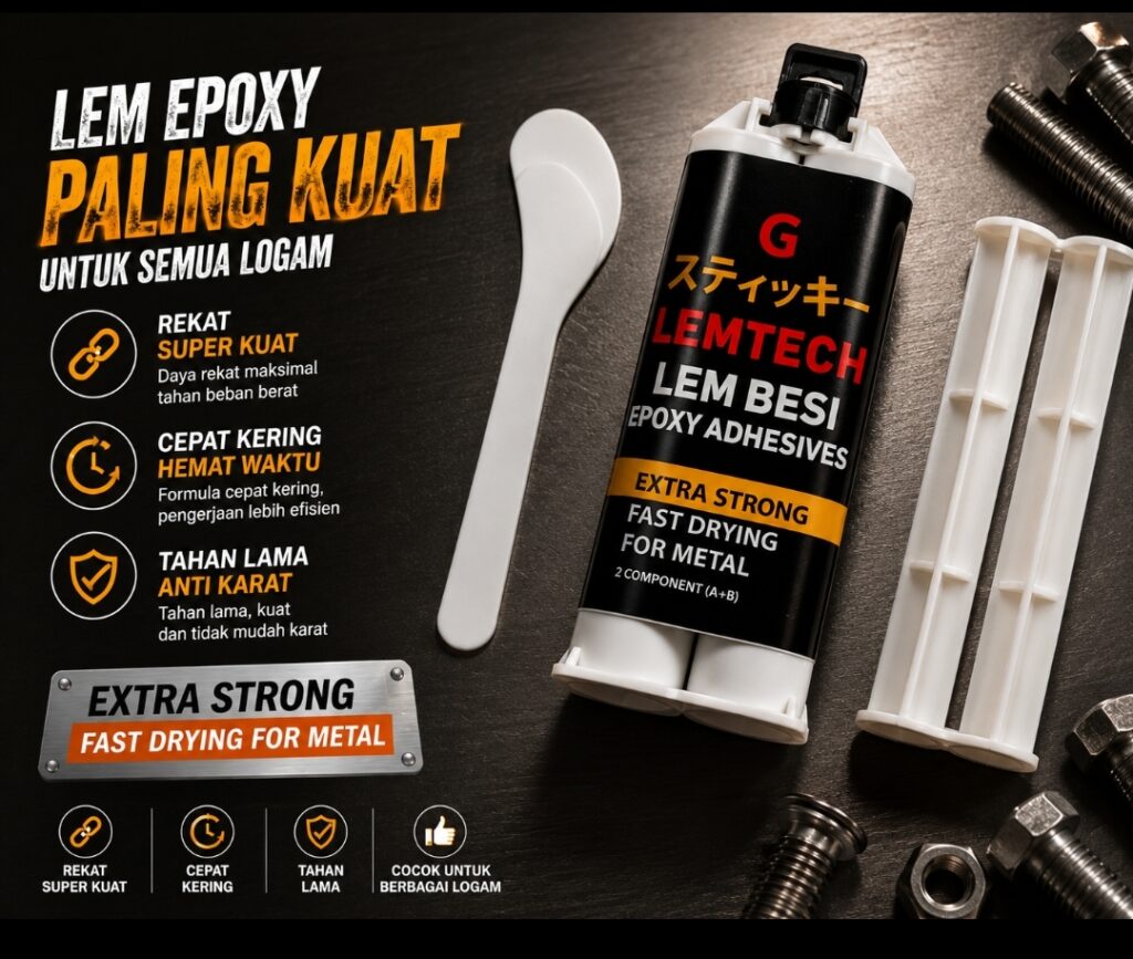 LEM BESI 2 KOMPONEN 50 G / 100 G – EPOXY ADHESIVE