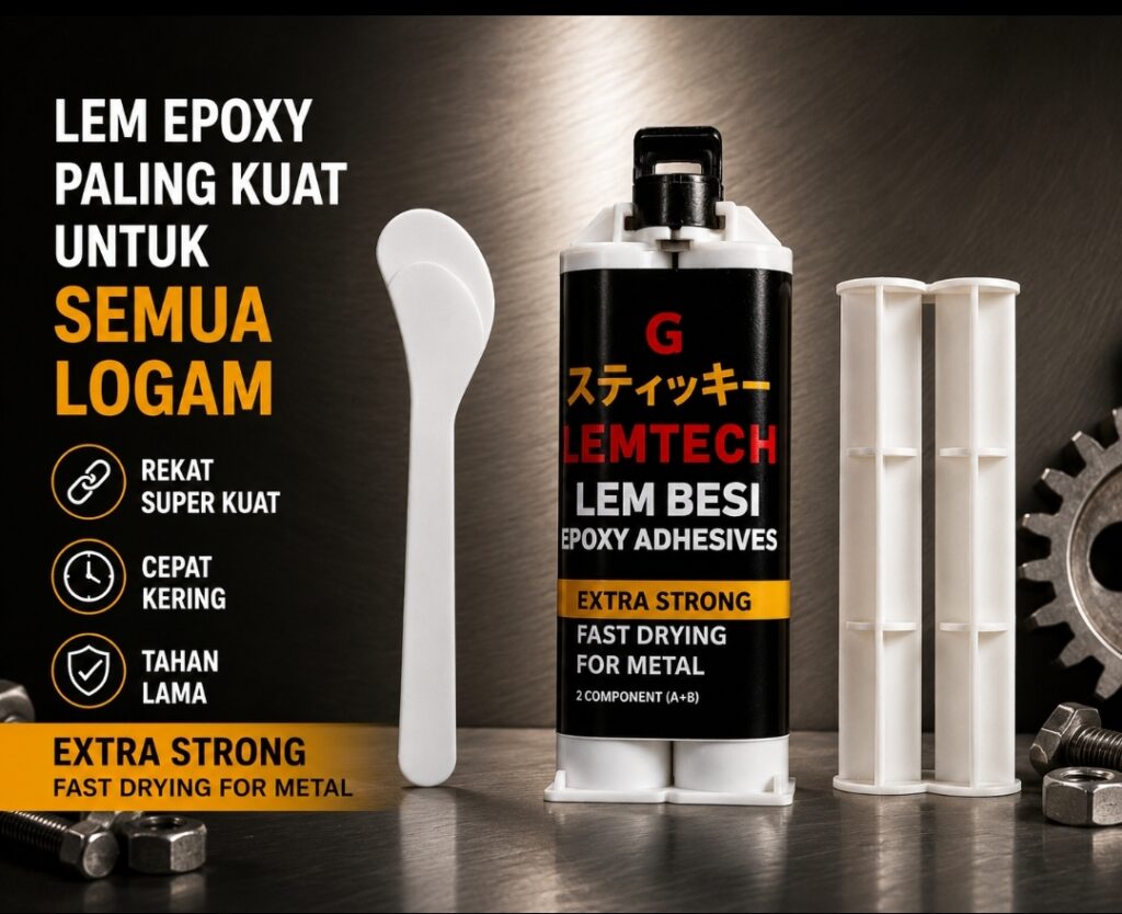 Lemtech Lem Besi Serbaguna 50 g & 100 g – Lem Kuat untuk Logam, Keramik, Kayu, Plastik | 1 PCS | 6 PCS | 12 PCS