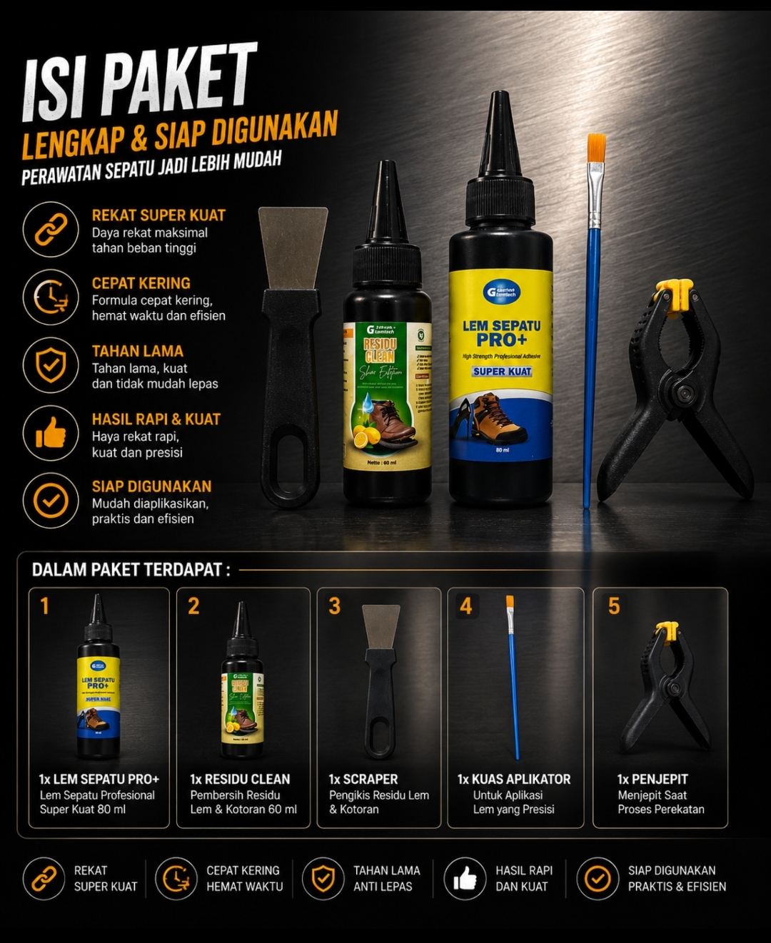 LEMTECH LEM SEPATU PRO+ – Professional Shoe Repair Kit - Gambar 4