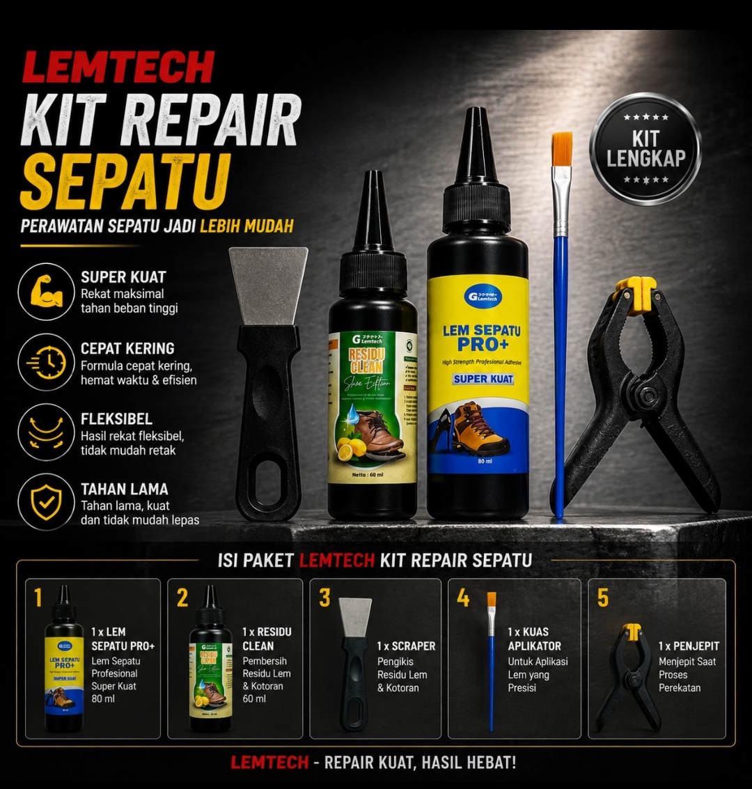 LEMTECH LEM SEPATU PRO+ – Professional Shoe Repair Kit