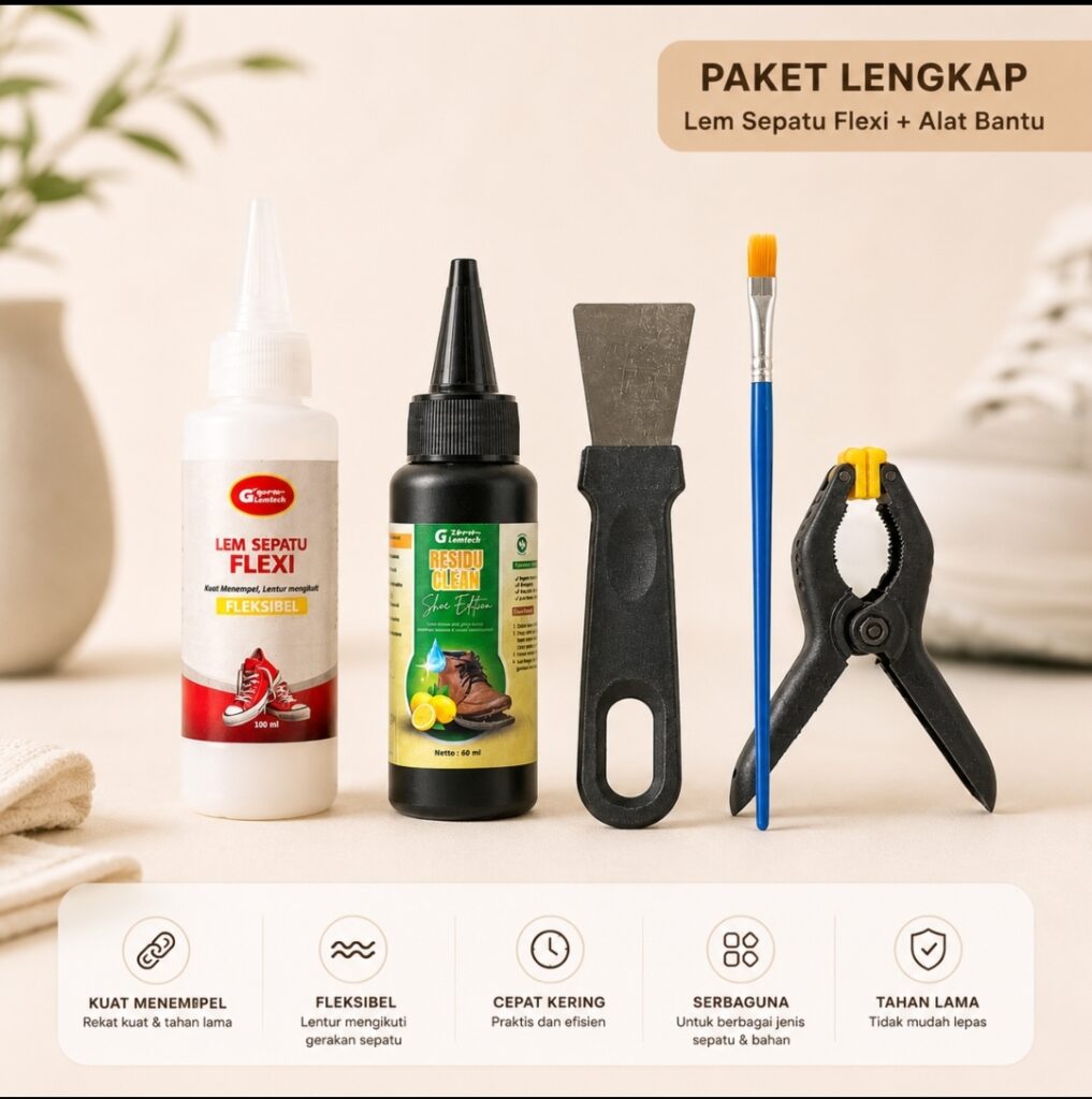 LEM SEPATU FLEXI – Lem Perekat Sepatu Fleksibel & Kuat