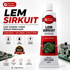 LEMTECH LEM SIRKUIT - 15 g, 30 g, 60 g, warna putih & hitam