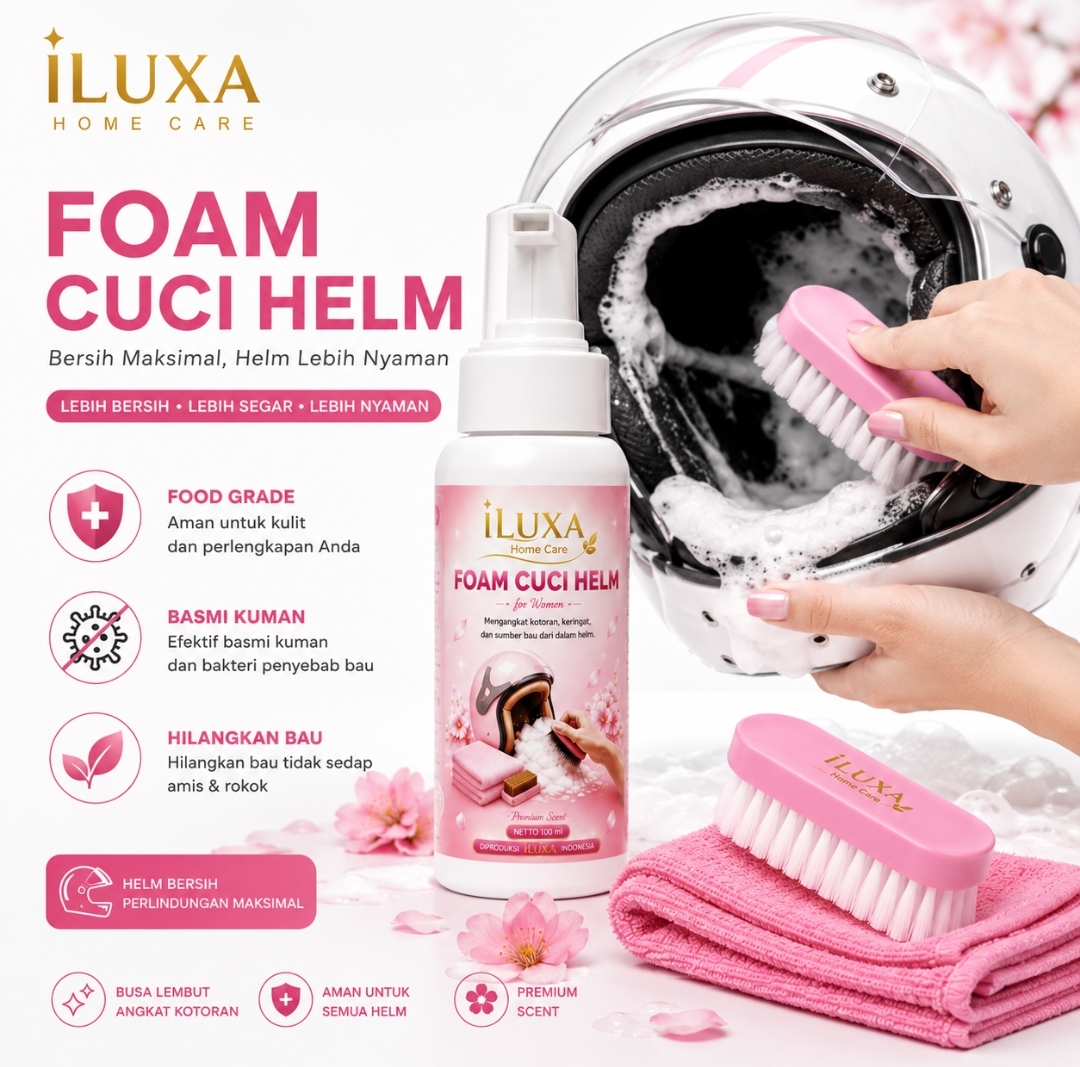 iLUXA FOAM CUCI HELM 100 ml – Pembersih Helm Pria & Wanita - Gambar 6