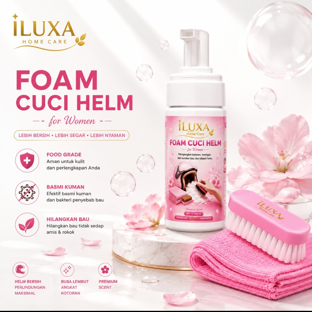 iLUXA FOAM CUCI HELM 100 ml – Pembersih Helm Pria & Wanita - Gambar 7