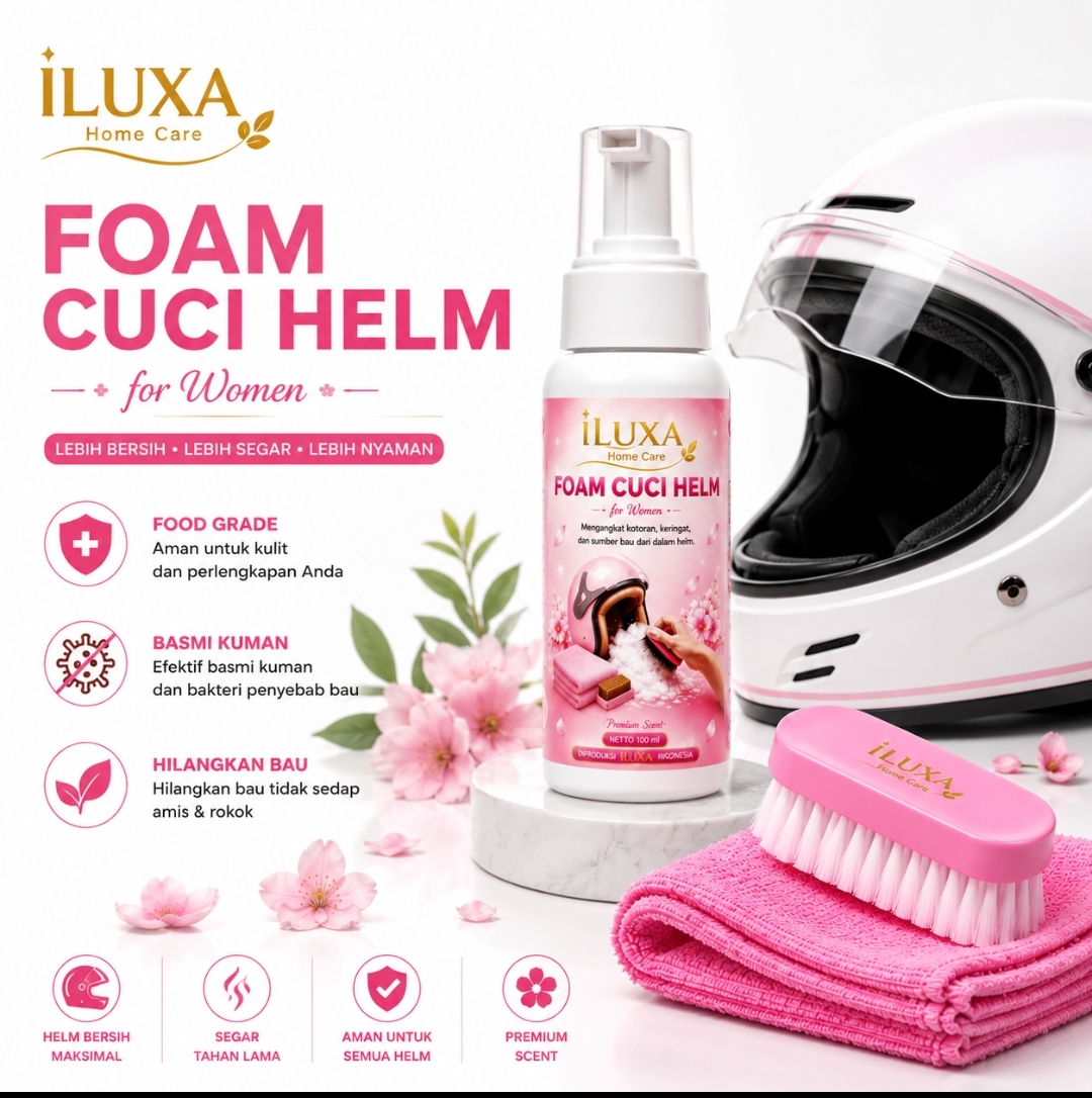 iLUXA FOAM CUCI HELM 100 ml – Pembersih Helm Pria & Wanita - Gambar 5
