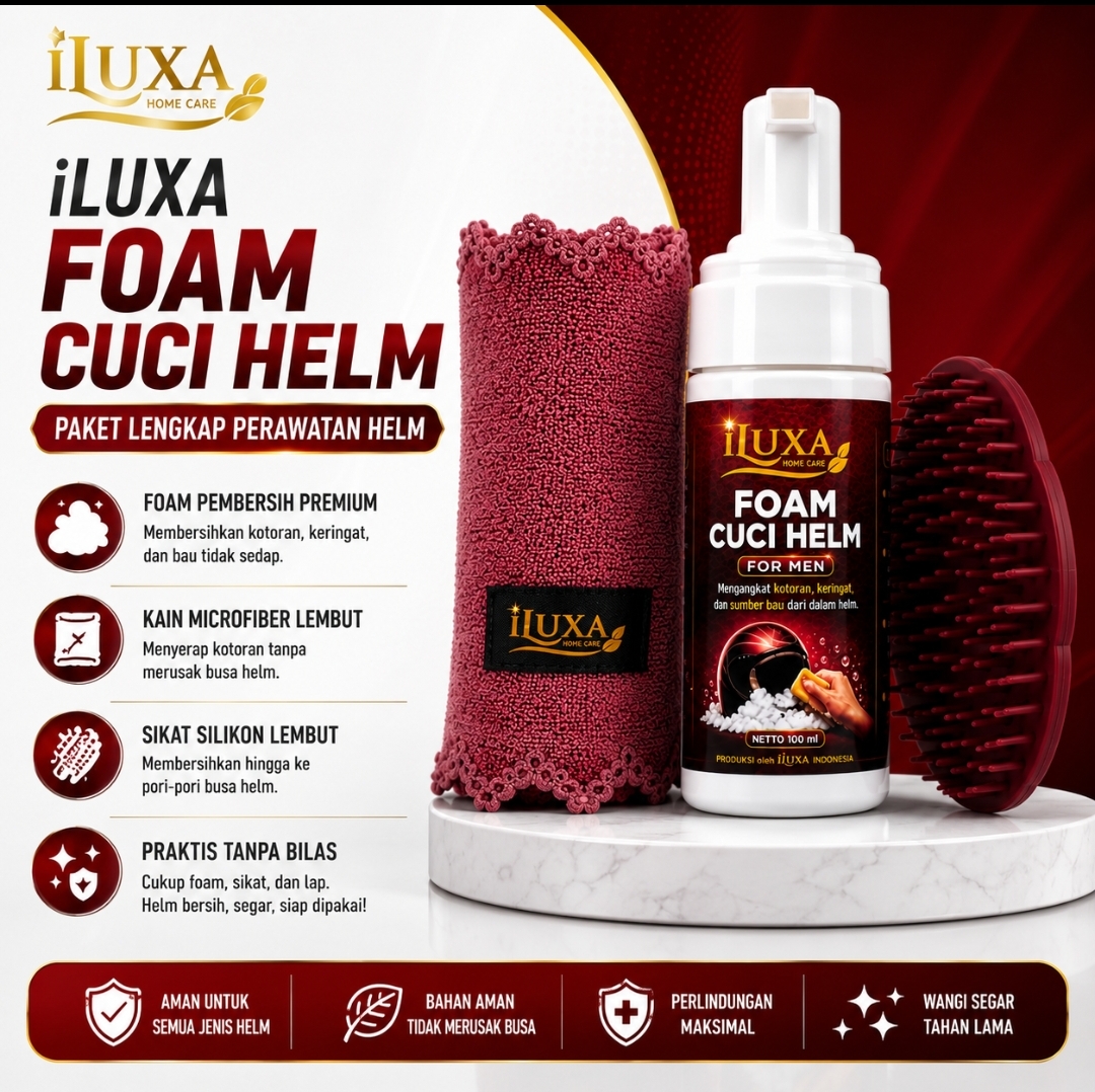 iLUXA FOAM CUCI HELM 100 ml – Pembersih Helm Pria & Wanita - Gambar 2