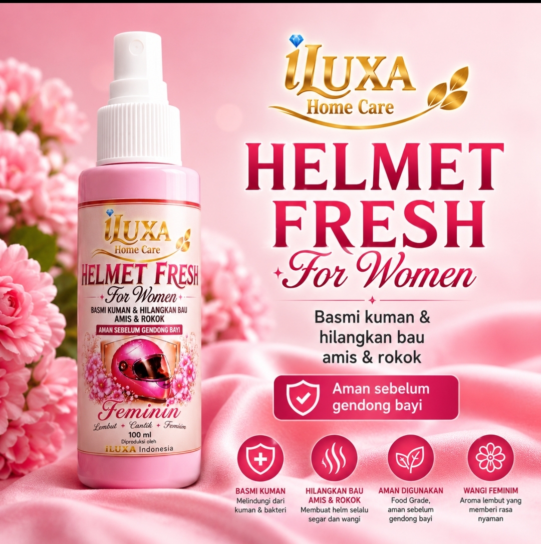 iLUXA PENYEGAR HELM For Women 100 ml – Parfum & Sanitizer Helm Wanita