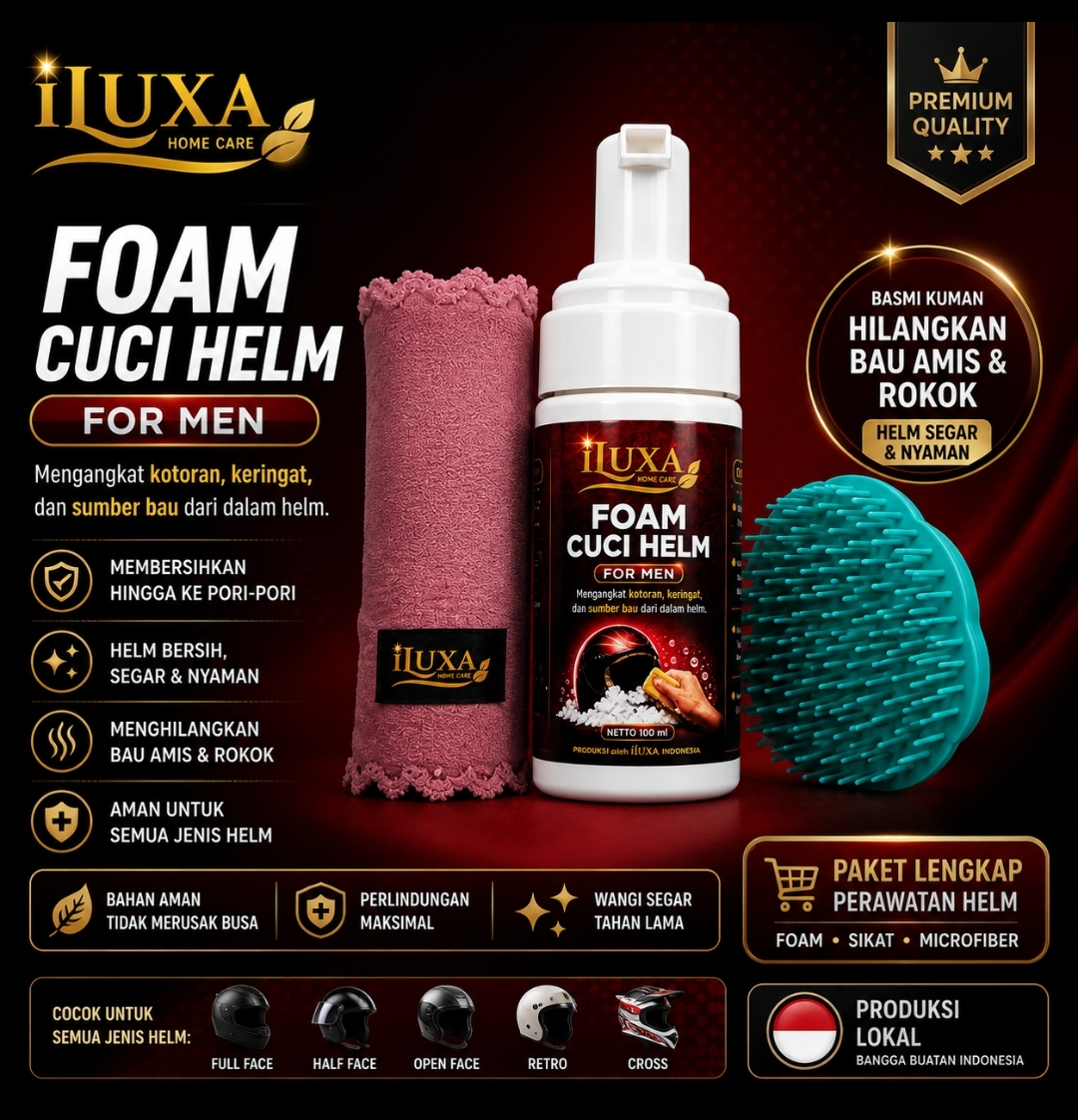 FOAM CUCI HELM PRIA 100 ML – Pembersih & Penyegar Helm - Gambar 2