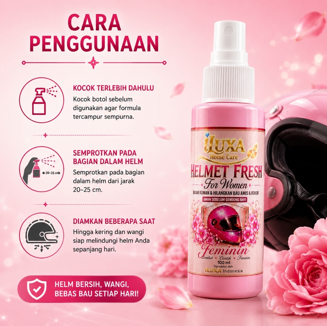 iLUXA PENYEGAR HELM For Women 100 ml – Parfum & Sanitizer Helm Wanita - Gambar 4