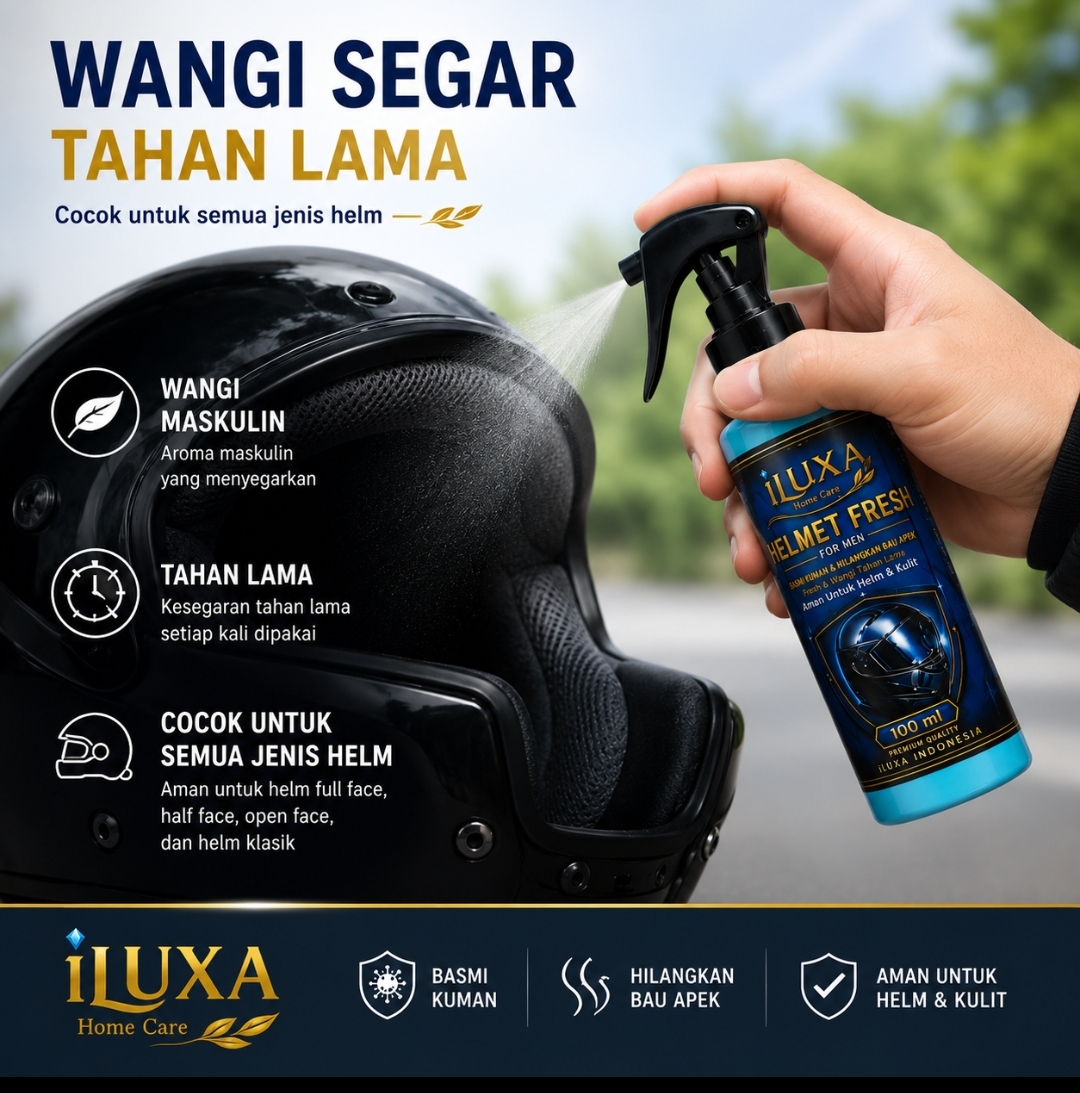 iLUXA PENYEGAR HELM Pria 100 ml – Kesegaran Tahan Lama untuk Helm - Gambar 3