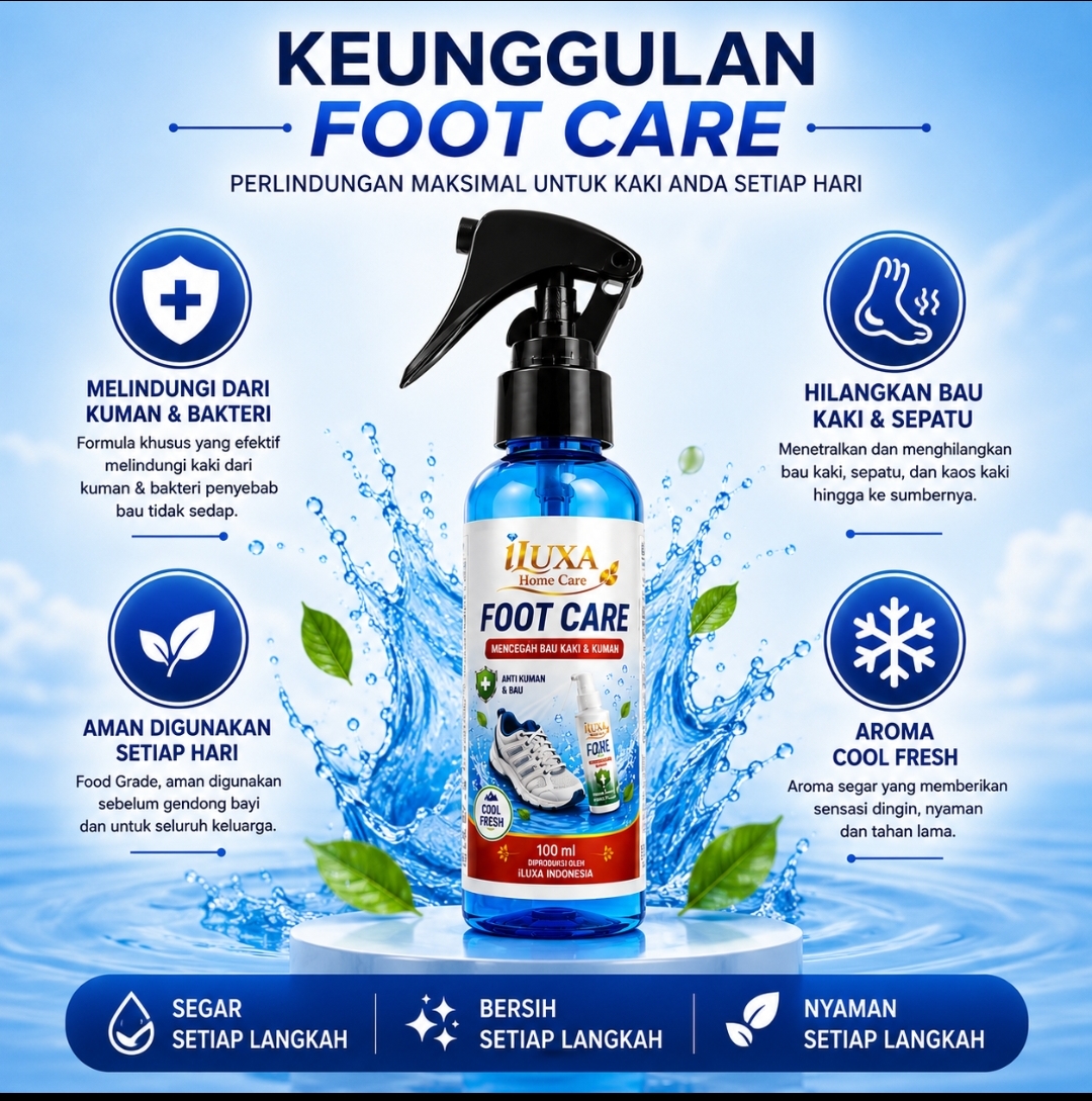 iLUXA FOOT CARE Spray – Anti Bau Kaki & Sepatu Cool Fresh 100 ml - Gambar 2