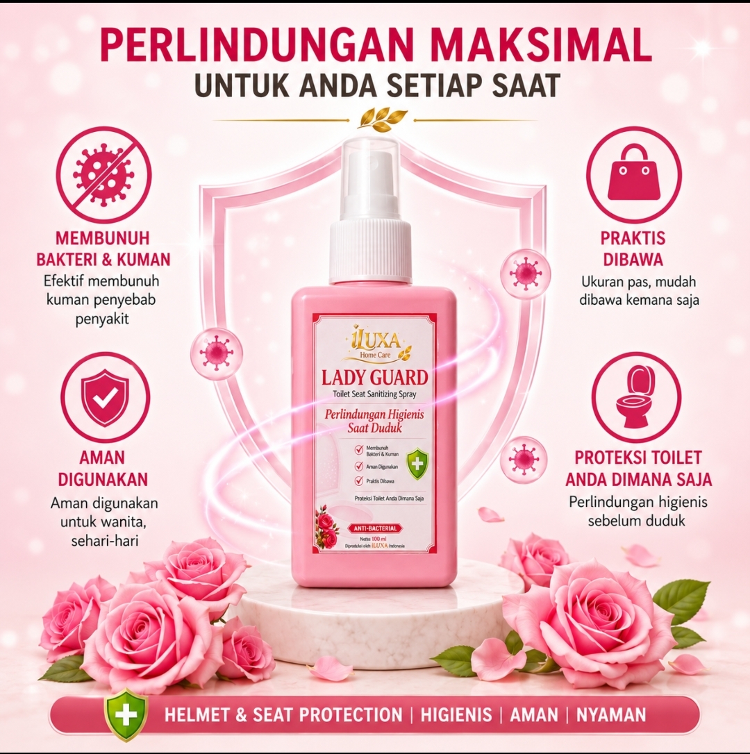 iLUXA LADY GUARD – Toilet Seat Sanitizing Spray 100 ml - Gambar 3