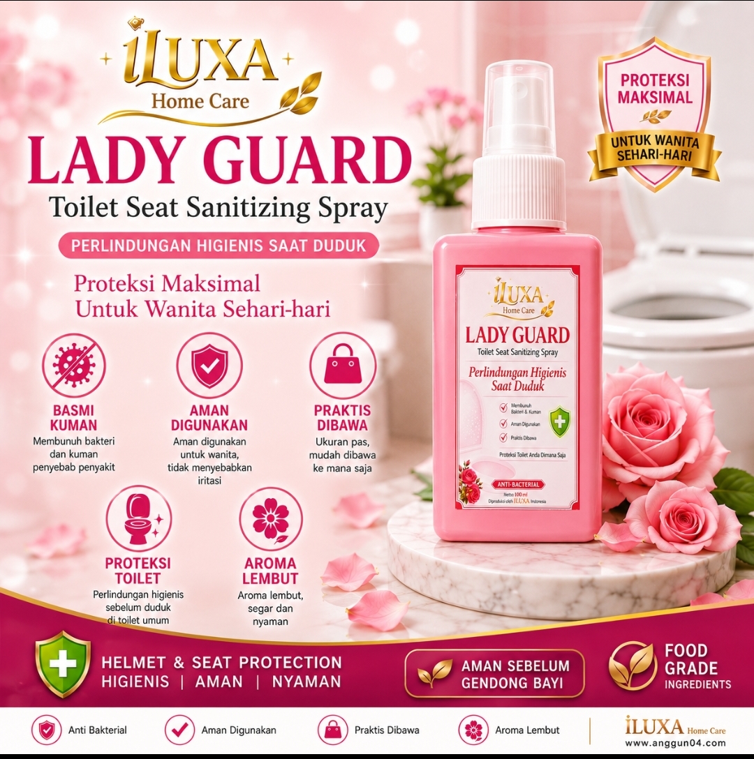 iLUXA LADY GUARD – Toilet Seat Sanitizing Spray 100 ml - Gambar 5