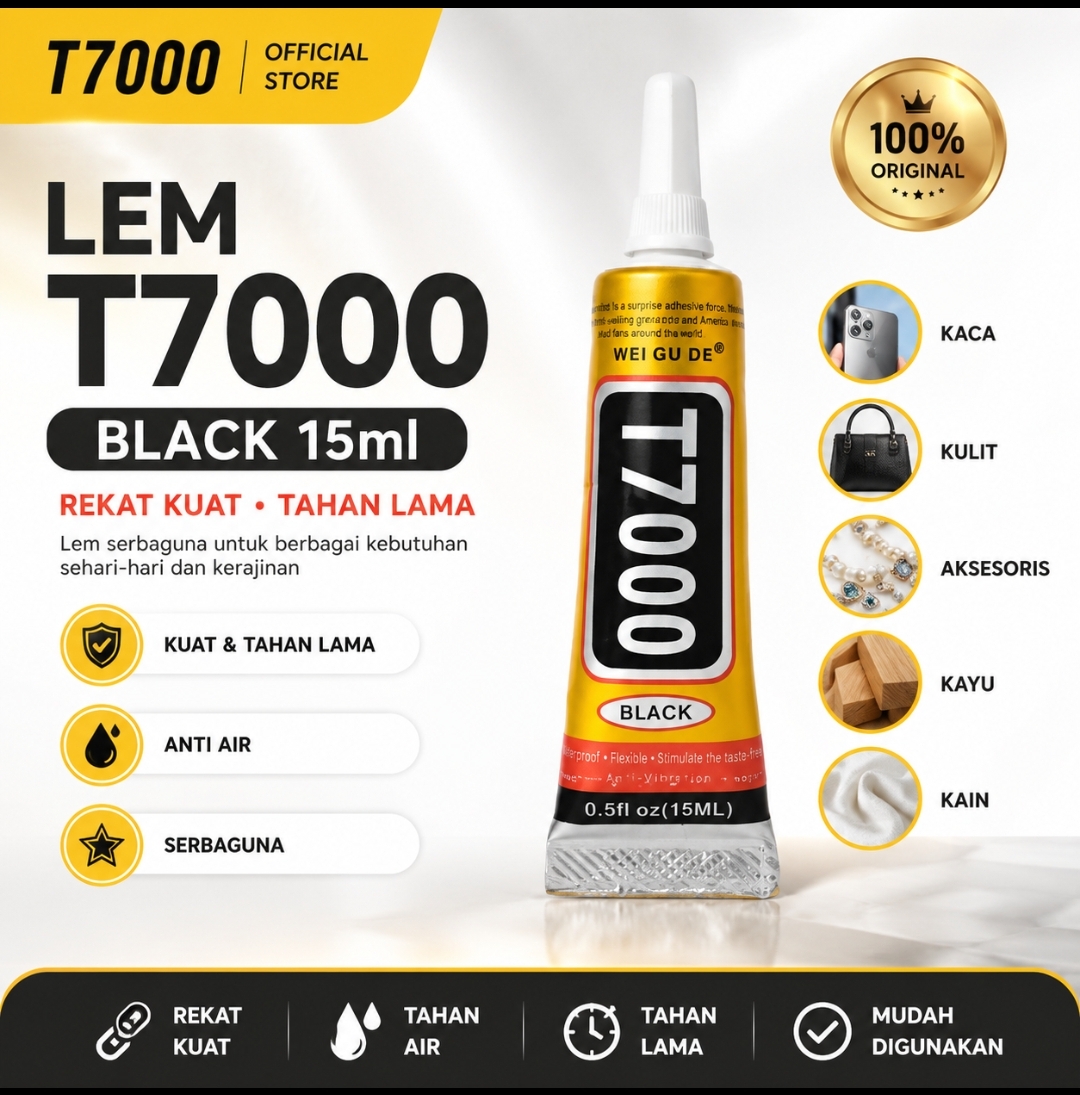 Lem HP Bening Kuat untuk LCD, Touchscreen, Kaca & Kerajinan – T7000 B7000 | LEMTECH - Gambar 8