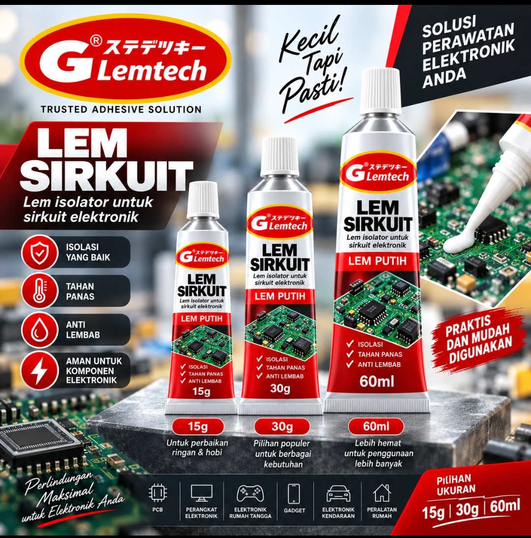 LEM SIRKUIT PUTIH – Lem Perekat Serbaguna Kuat - Gambar 5