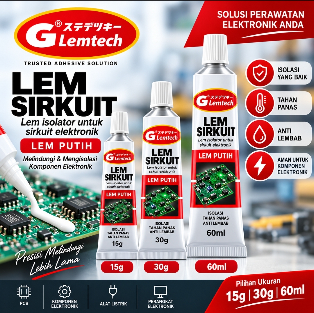 LEM SIRKUIT PUTIH – Lem Perekat Serbaguna Kuat