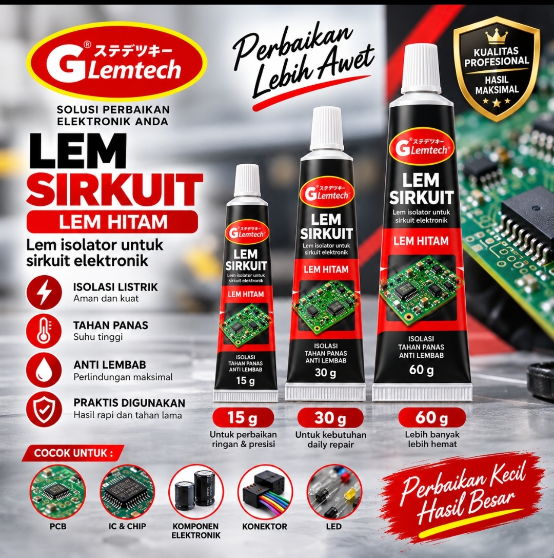 LEM SIRKUIT HITAM – Lem Perekat Serbaguna Kuat