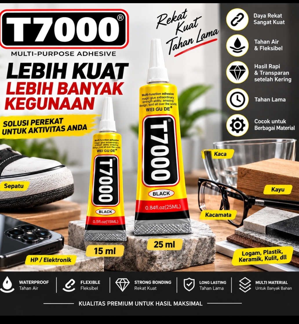LEM T7000 – Lem Perekat Serbaguna Kuat & Fleksibel - Gambar 2