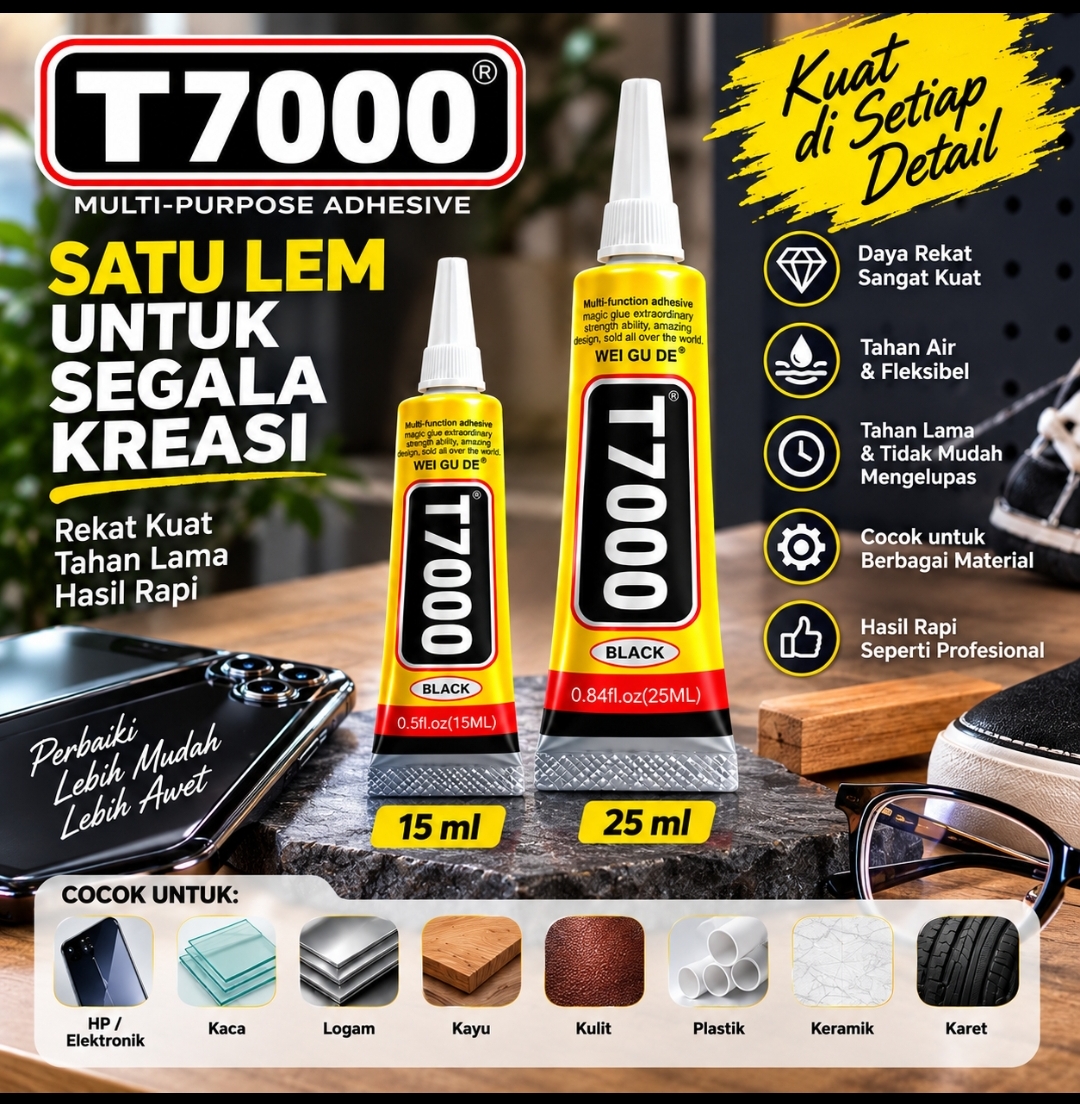 LEM T7000 – Lem Perekat Serbaguna Kuat & Fleksibel - Gambar 3