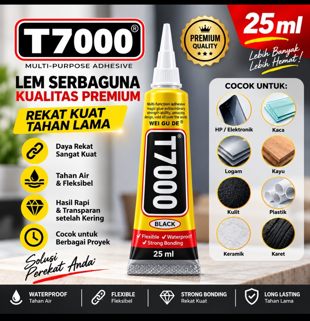 LEM T7000 – Lem Perekat Serbaguna Kuat & Fleksibel - Gambar 6