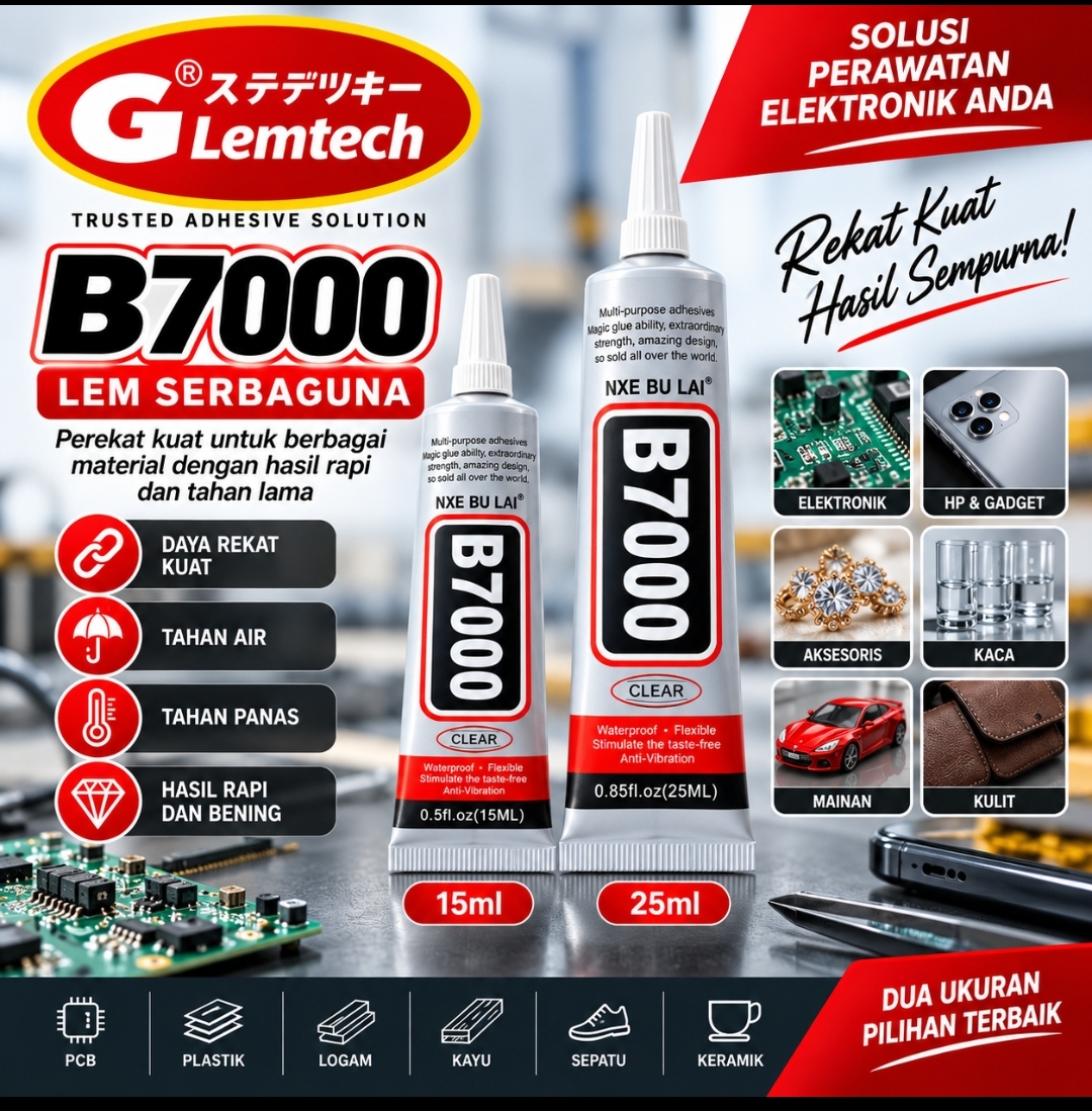 LEM B7000 – Lem Perekat Serbaguna Kuat & Fleksibel - Gambar 5