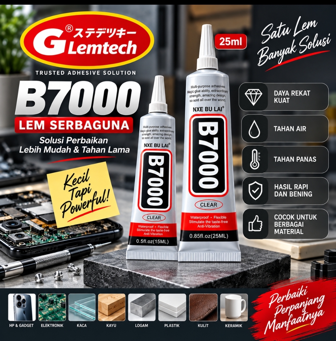LEM B7000 – Lem Perekat Serbaguna Kuat & Fleksibel - Gambar 4