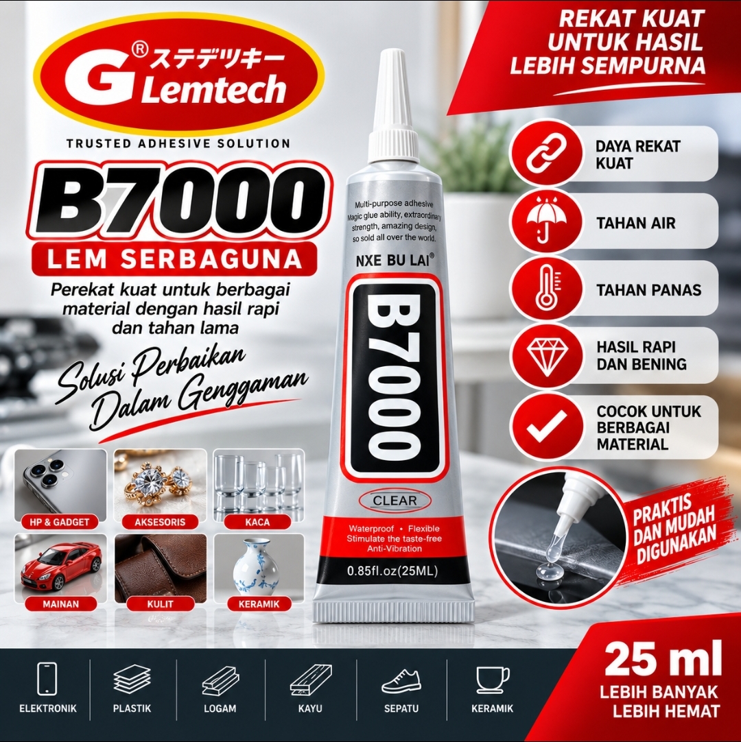 LEM B7000 – Lem Perekat Serbaguna Kuat & Fleksibel - Gambar 6