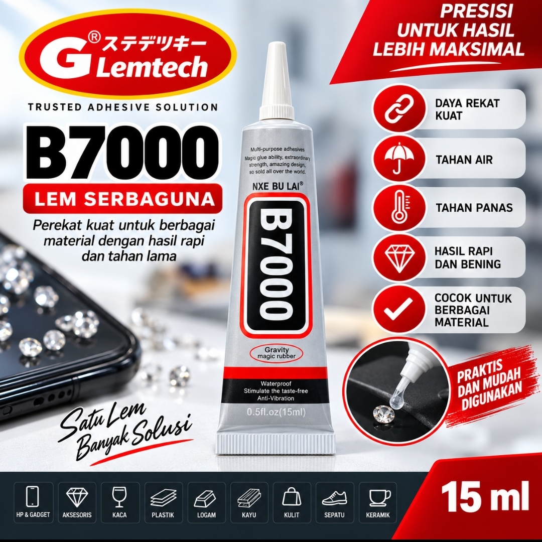 LEM B7000 – Lem Perekat Serbaguna Kuat & Fleksibel - Gambar 7