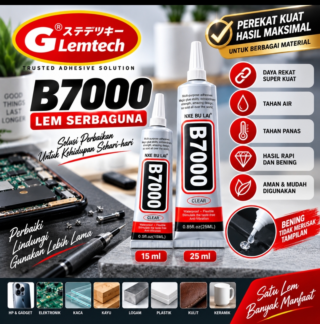LEM B7000 – Lem Perekat Serbaguna Kuat & Fleksibel